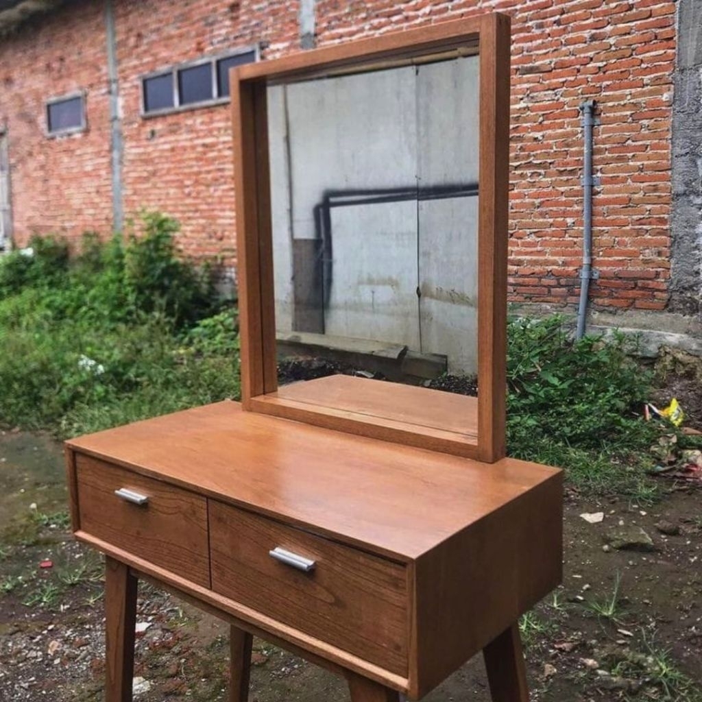 meja rias aesthetic minimalis modern jati meja kamar minimalis modern jati
