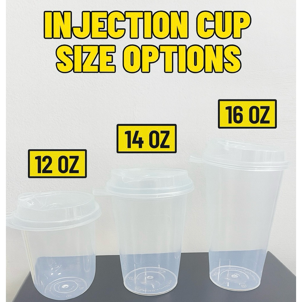 Gelas injection isi 25pcs termasuk tutup lid / Injection Cup Tahan Panas dan dingin/ Gelas Kopi/ Gel