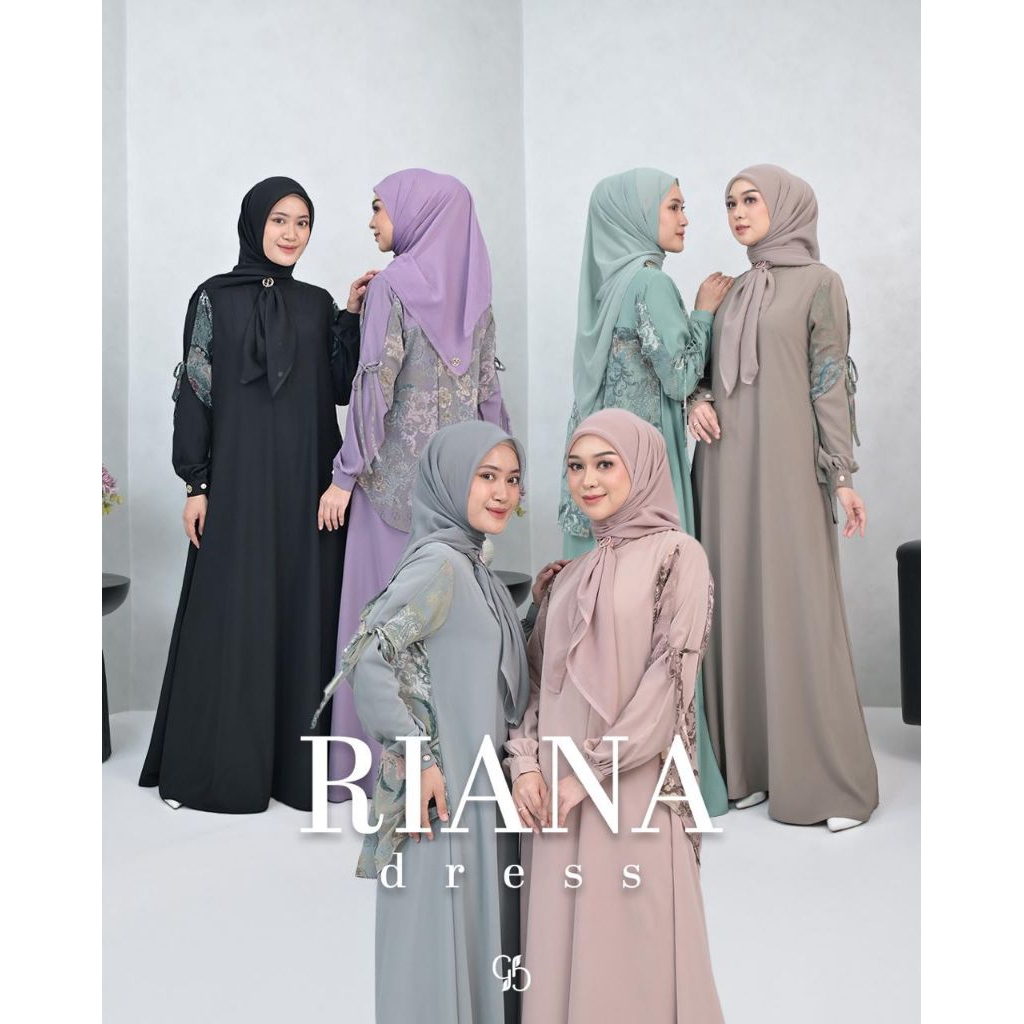 RIANA DRESS BY GREENISM - GAMIS MUSLIM STYLISH