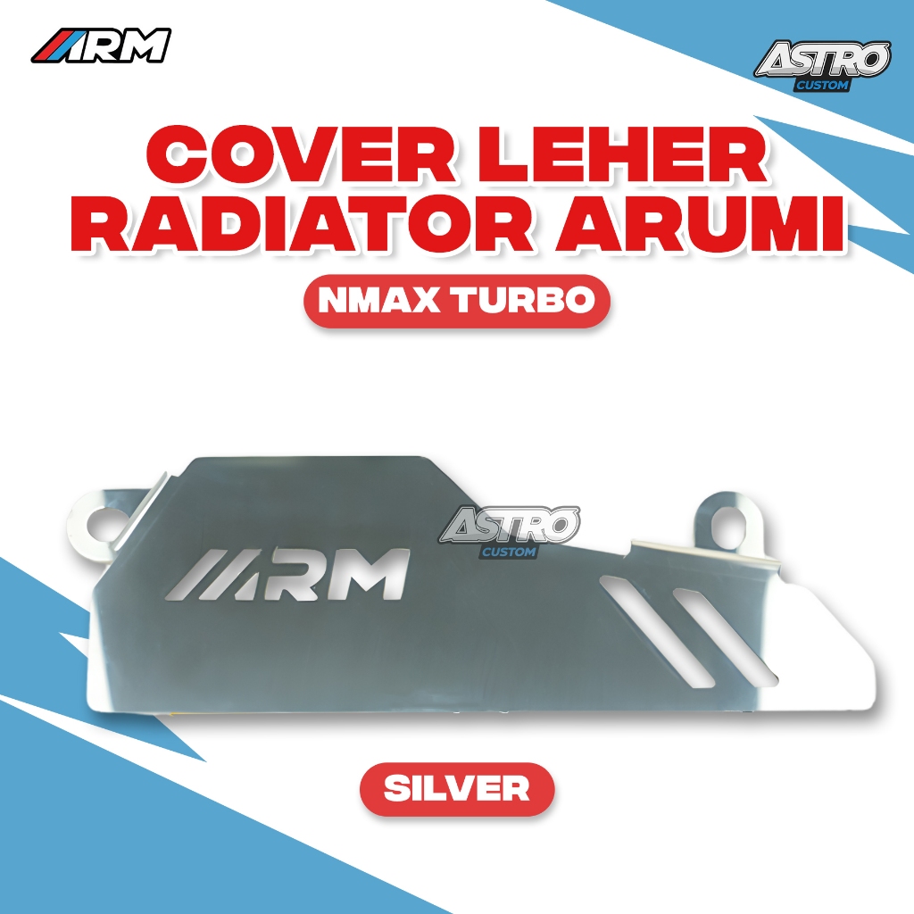 Cover Leher Radiator ARUMI Nmax Turbo Full CNC ARM Tutup Leheran Aksesoris Motor