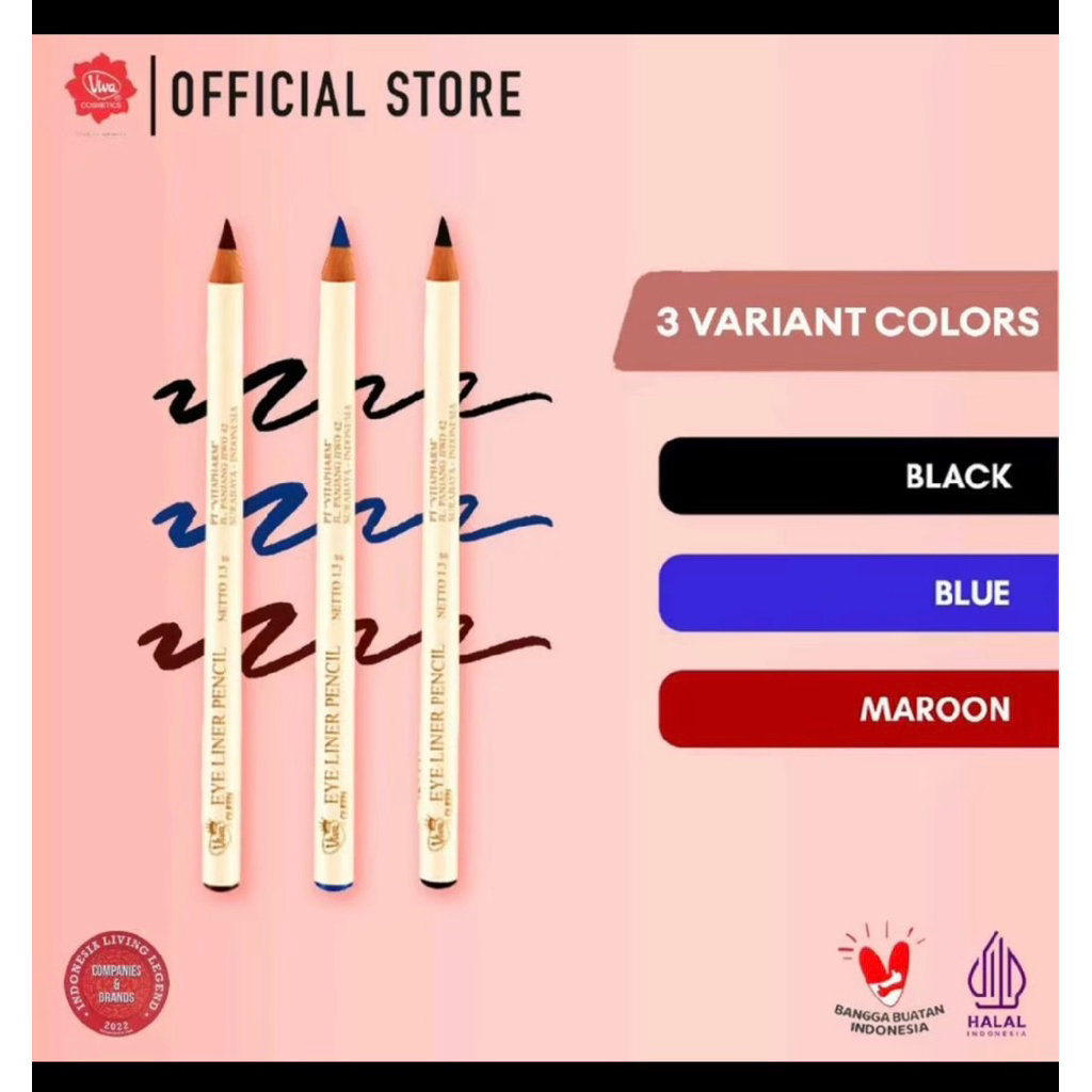 Viva Eyeliner Pensil Black / Original 100%