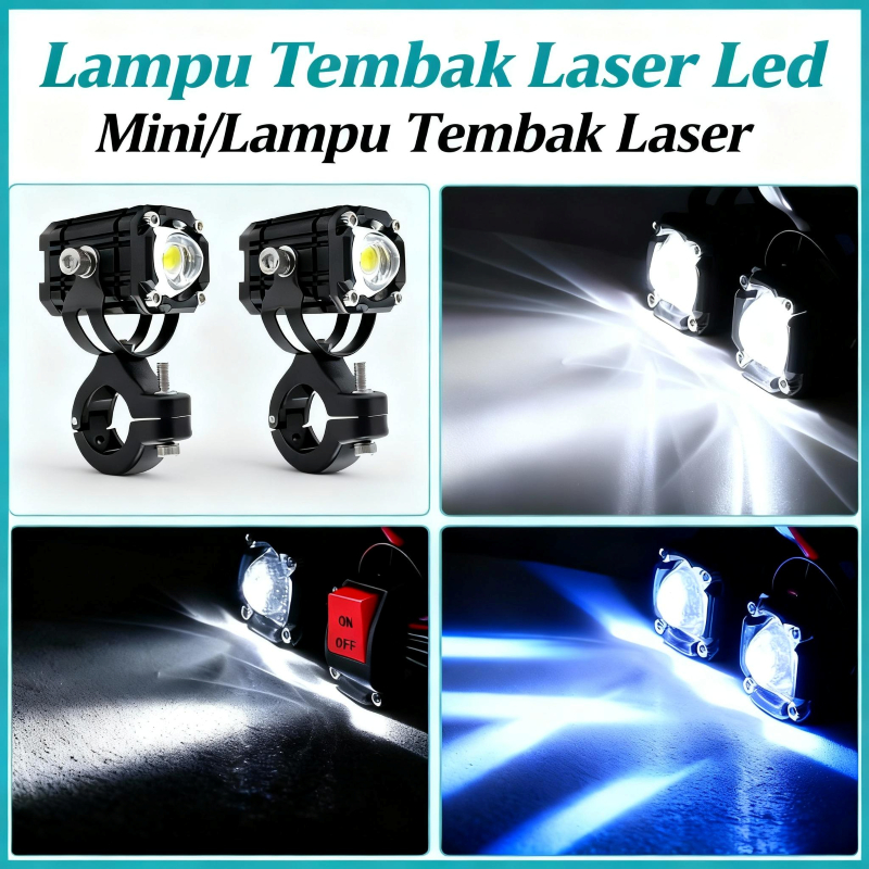 Lampu Tembak Laser Led Mini/Lampu Tembak Laser/Putih Kuning Super Terang/5 Mode/Mini LED Super Teran