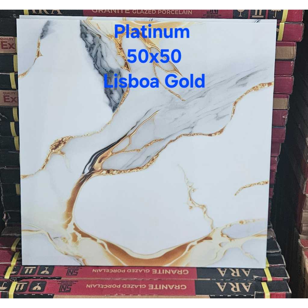 Keramik Platinum Lisboa Gold 50x50 - kilat Cutting
