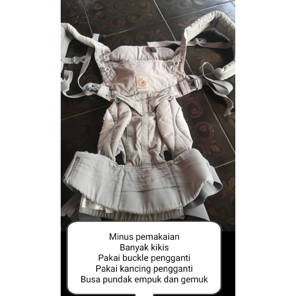 preloved Ergobaby Omni 360 katun  Grey minus