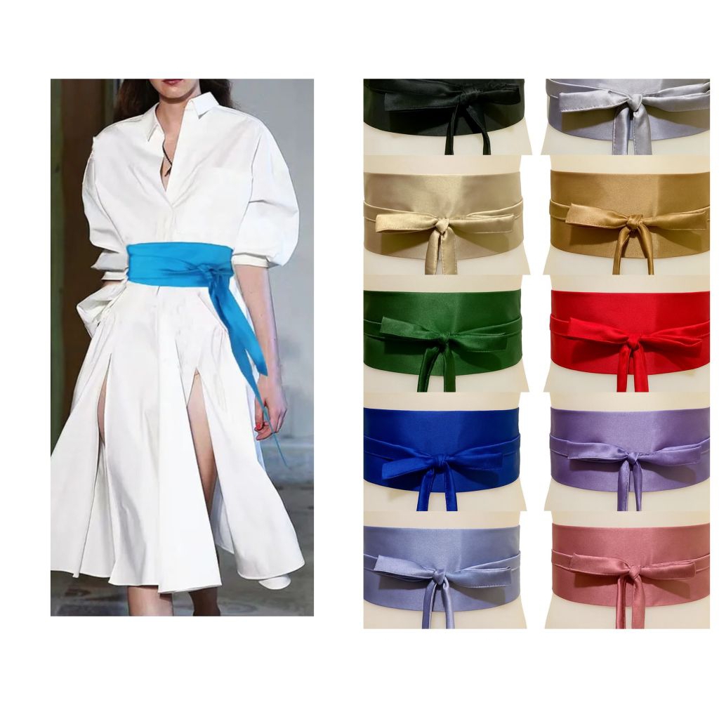 Sabuk Pinggang Wanita Kekinian   /   Obi Belt Lipat Satin