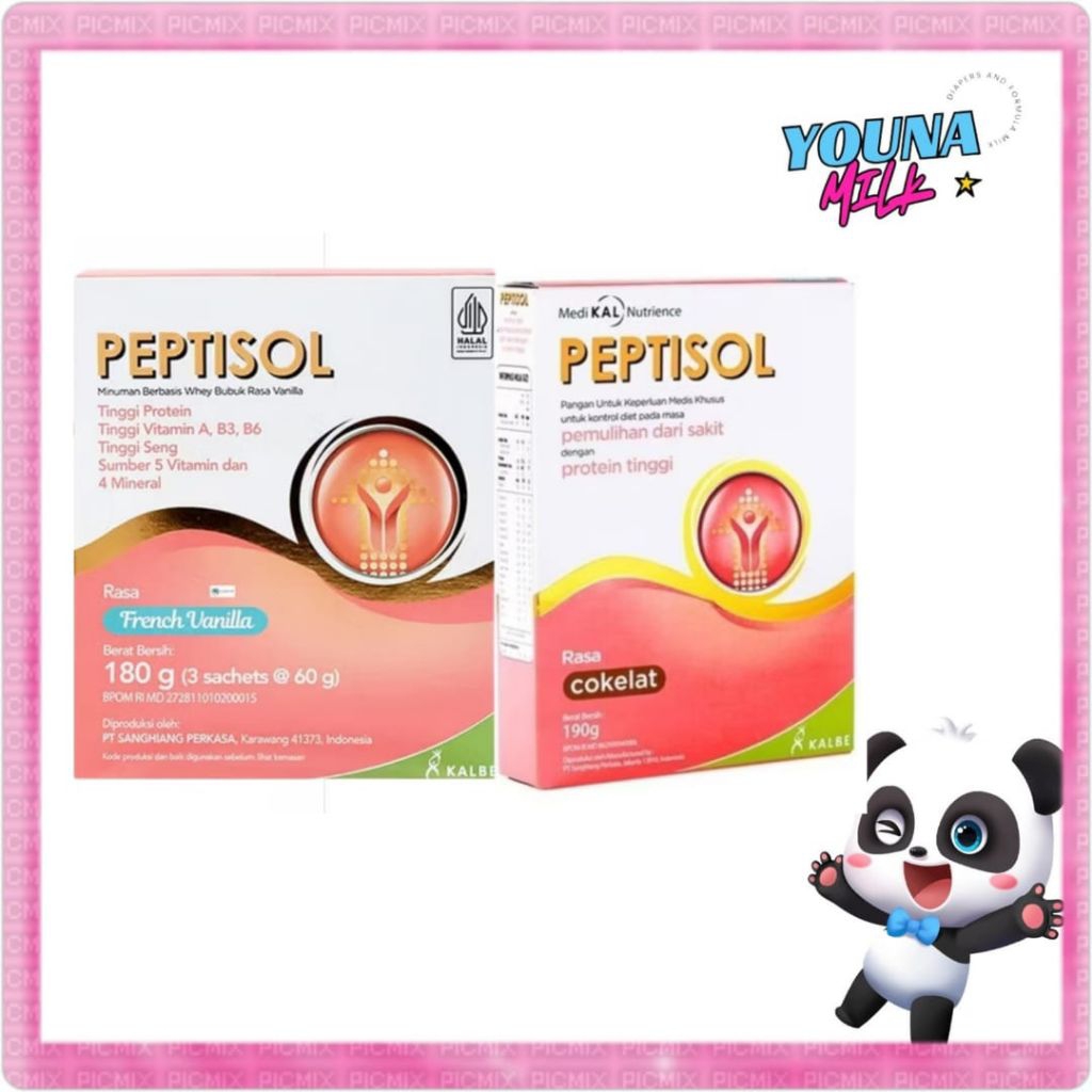 PEPTISOL VANILLA / COKLAT 180 GRAM / SUSU TINGGI PROTEIN PEPTISOL