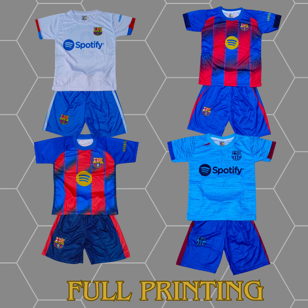 jersey baju bola anak barcelona home/jersey barcelona away/setelan barcelona/jersey lewandoski/baju 