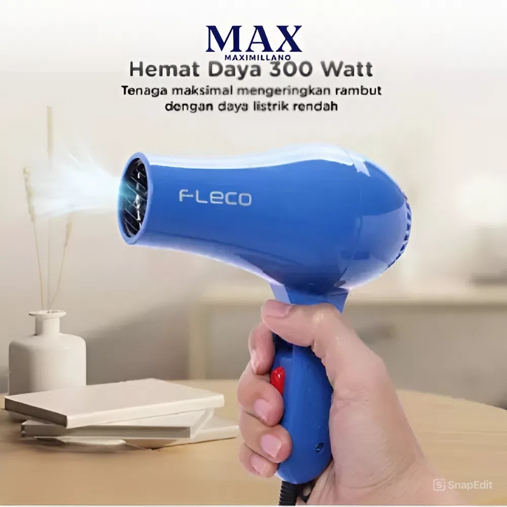 Hair Dryer Lipat Mini 300Watt Alat Pengering Rambut Lipat Daya Listrik Rendah Hir Dryer Kecil Travel