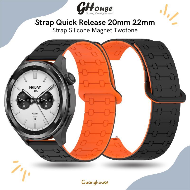 Strap Aolon Watch Curve / GTR / GTR 3 Silicone Jam Huawei Watch GT Series Dua Warna Bahan Silicone
