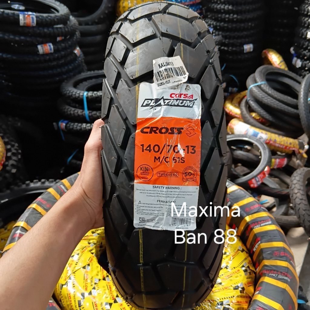 Ban Motor Corsa Platinum Cross S 140/70-13 Tubeless