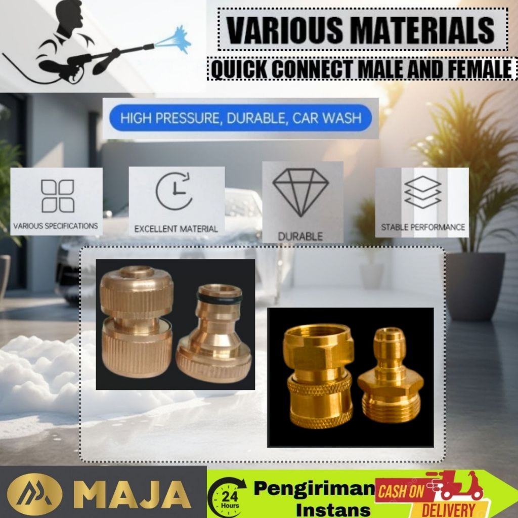 Moveclap 2pcs Konektor M22 Male & M22 Female Quick Release / M22 Quick Release