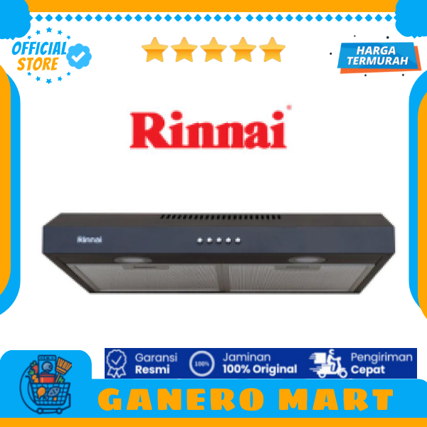 RINNAI COOKER HOOD RH 127 B penghisap asap kompor rinnai 70cm RINNAI