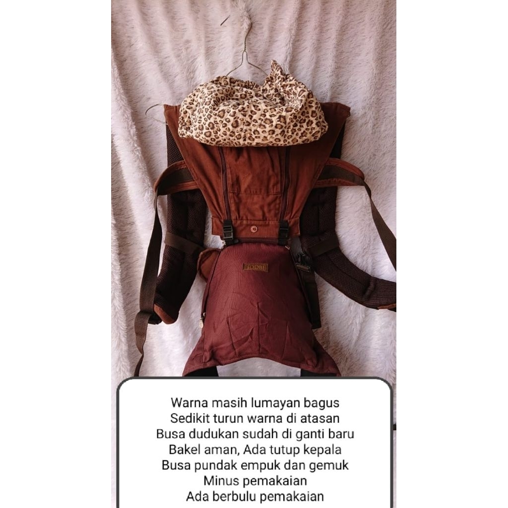 Preloved gendongan hipseat Todbi coklat