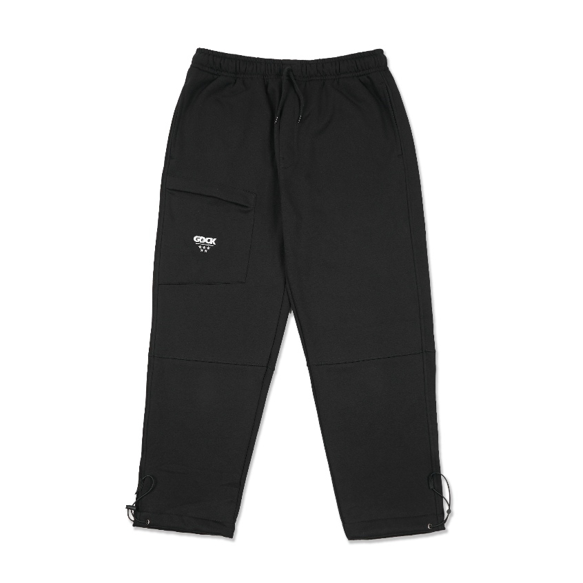 GDCK Longpants Black LAVECHEY / Celana Panjang Katun Fleece / Sweetpants Hitam