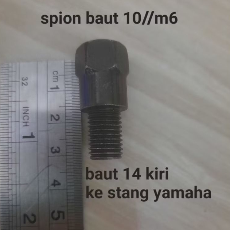 sambungan spion baut 10 ke yamaha