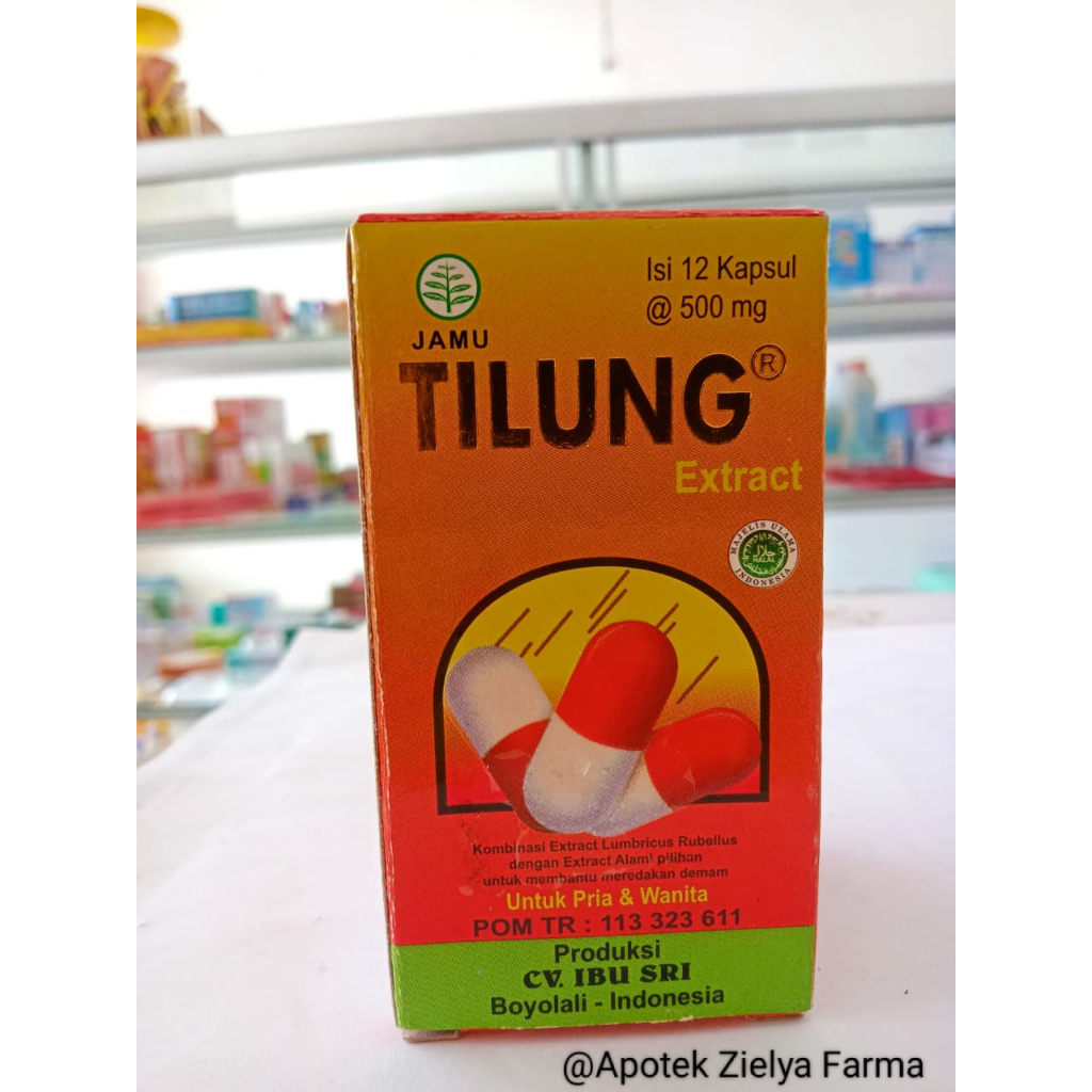 TILUNG 500MG / 12 KAPSUL EKSTRAK CACING OBAT TIFUS / OBAT TIFUS
