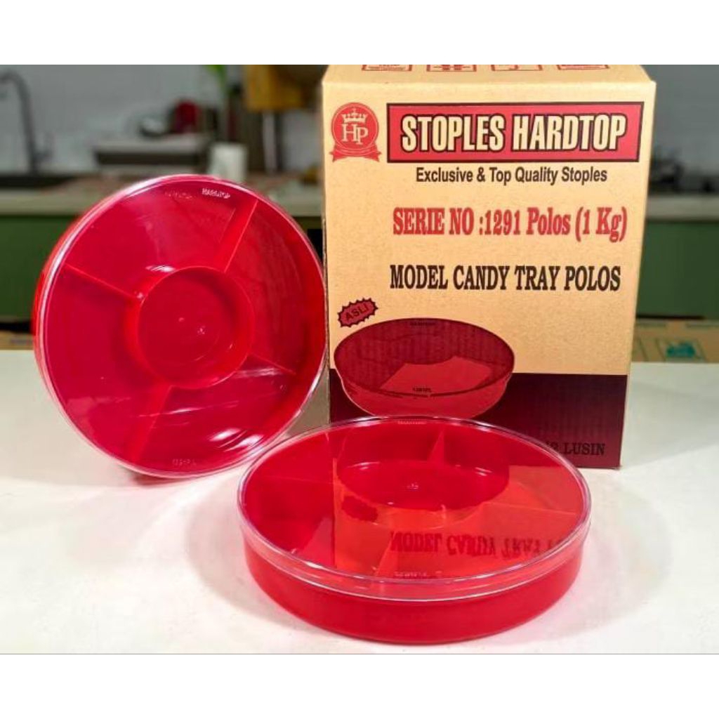 Toples Sekat 5 Hardtop Bulat / Toples Kue / Toples Permen / Toples Cemilan