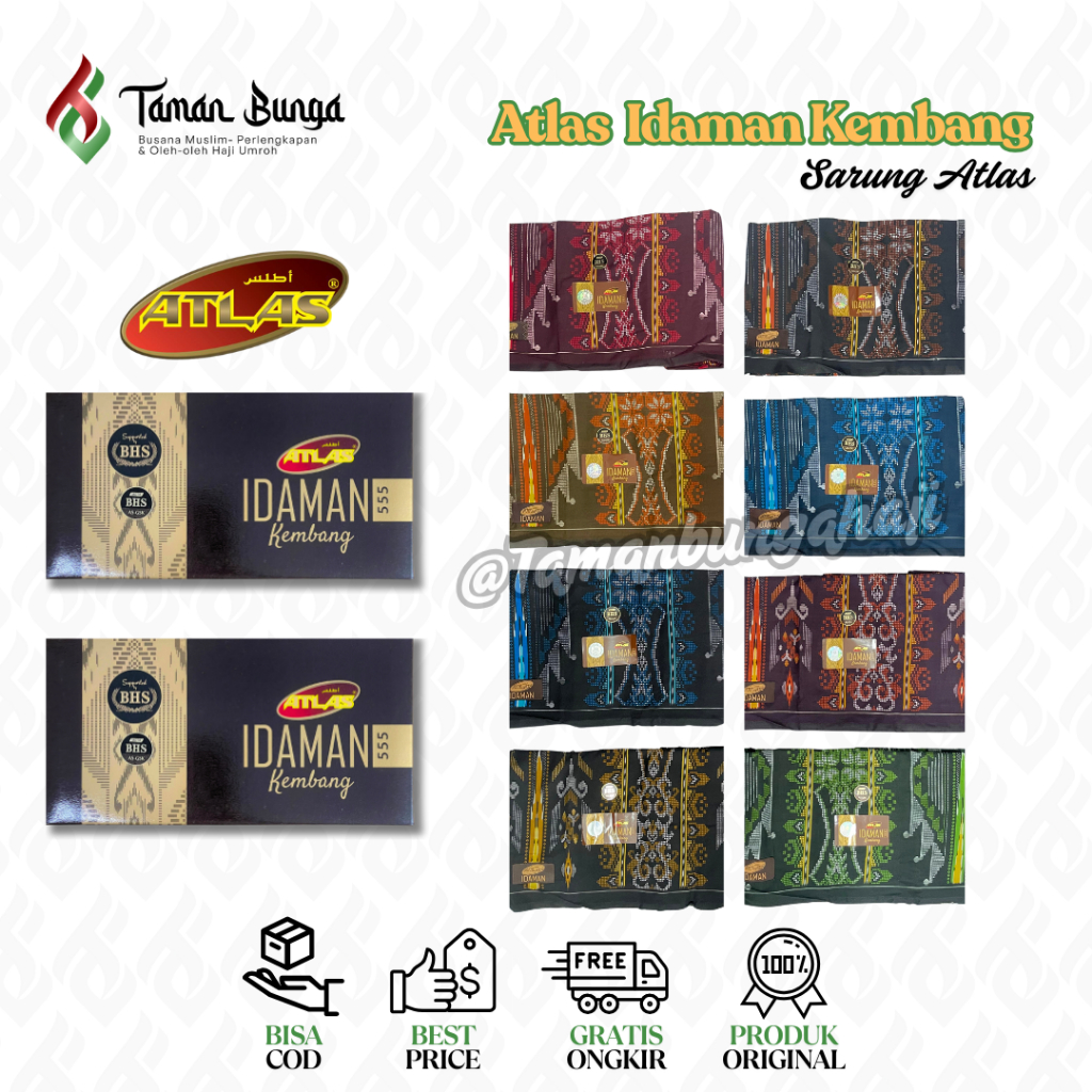 SARUNG ATLAS IDAMAN KEMBANG / SARUNG ATLAS / SARUNG GROSIR / SARUNG
