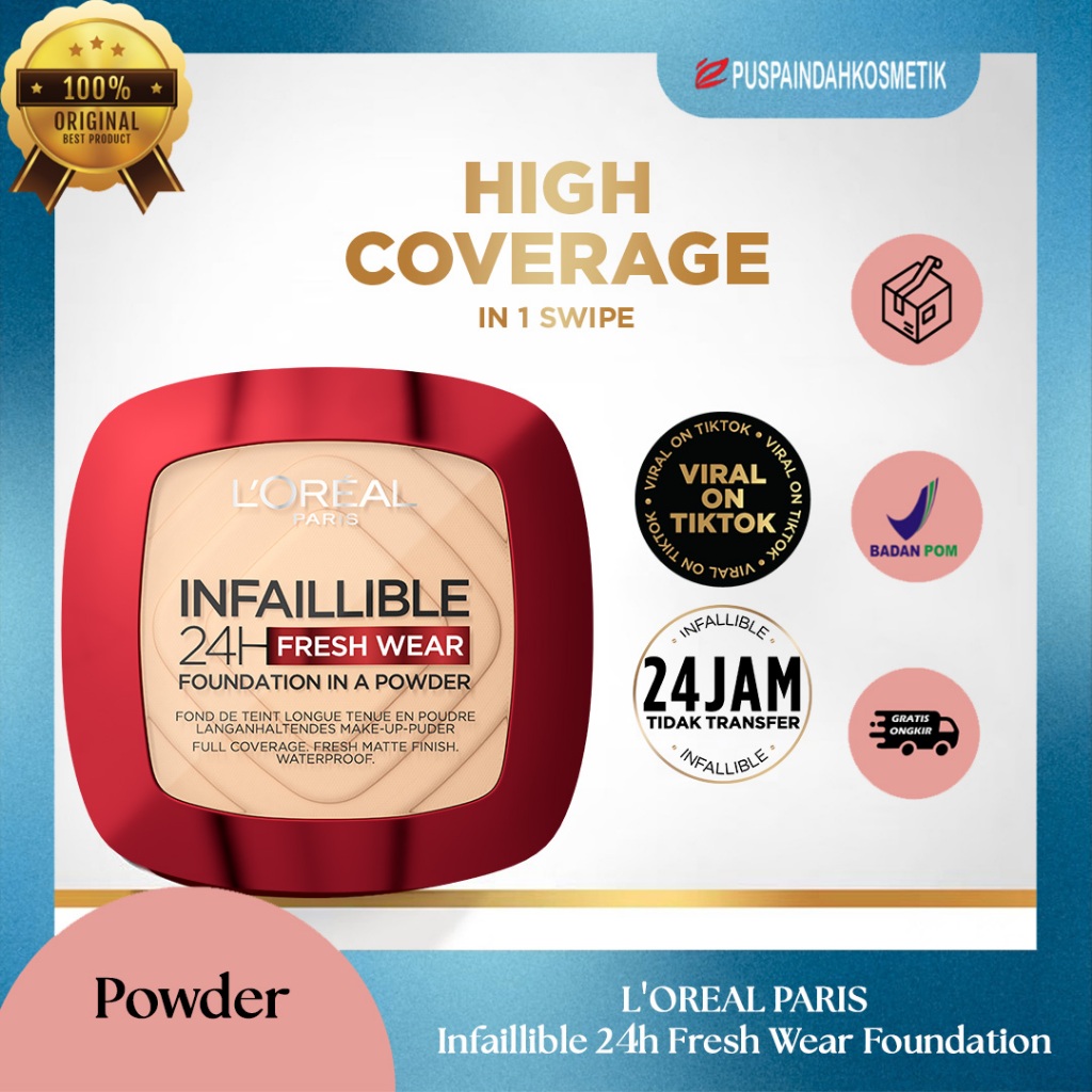 LOREAL INFALLIBLE 24H WEAR POWDER FOUNDATION (RANDOM)