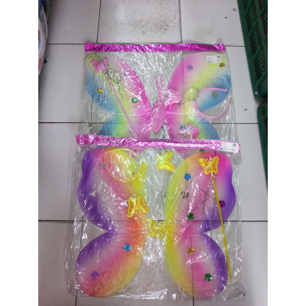 Mainan Anak Sayap Peri Kupu-Kupu Pelangi