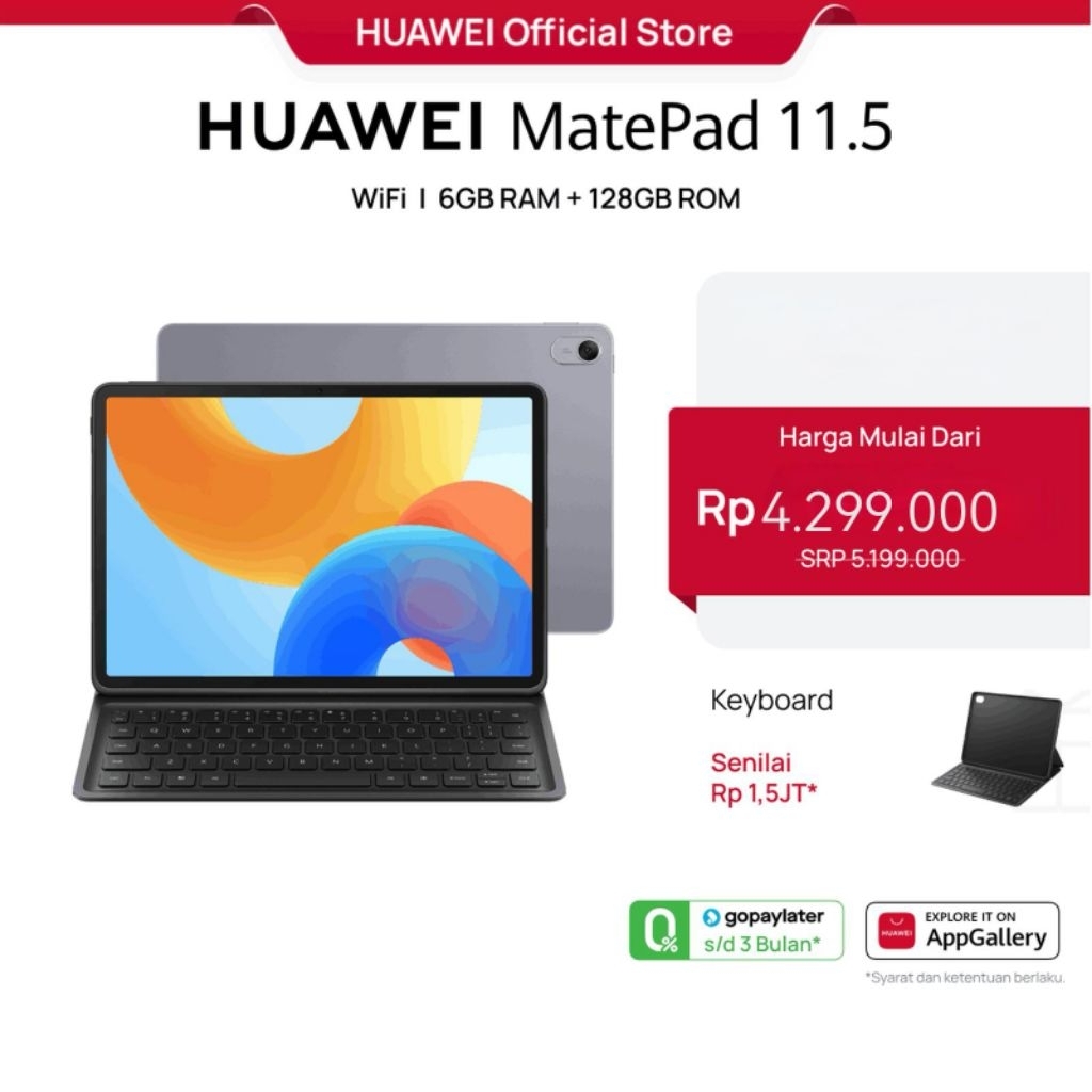 HUAWEI MatePad 11.5-inch Tablet | PC-level WPS Office | Keyboard | HUAWEI Notes