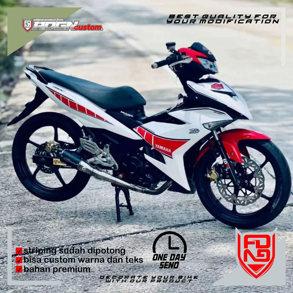 striping mx king 150 livery 60th yamaha selebrasi