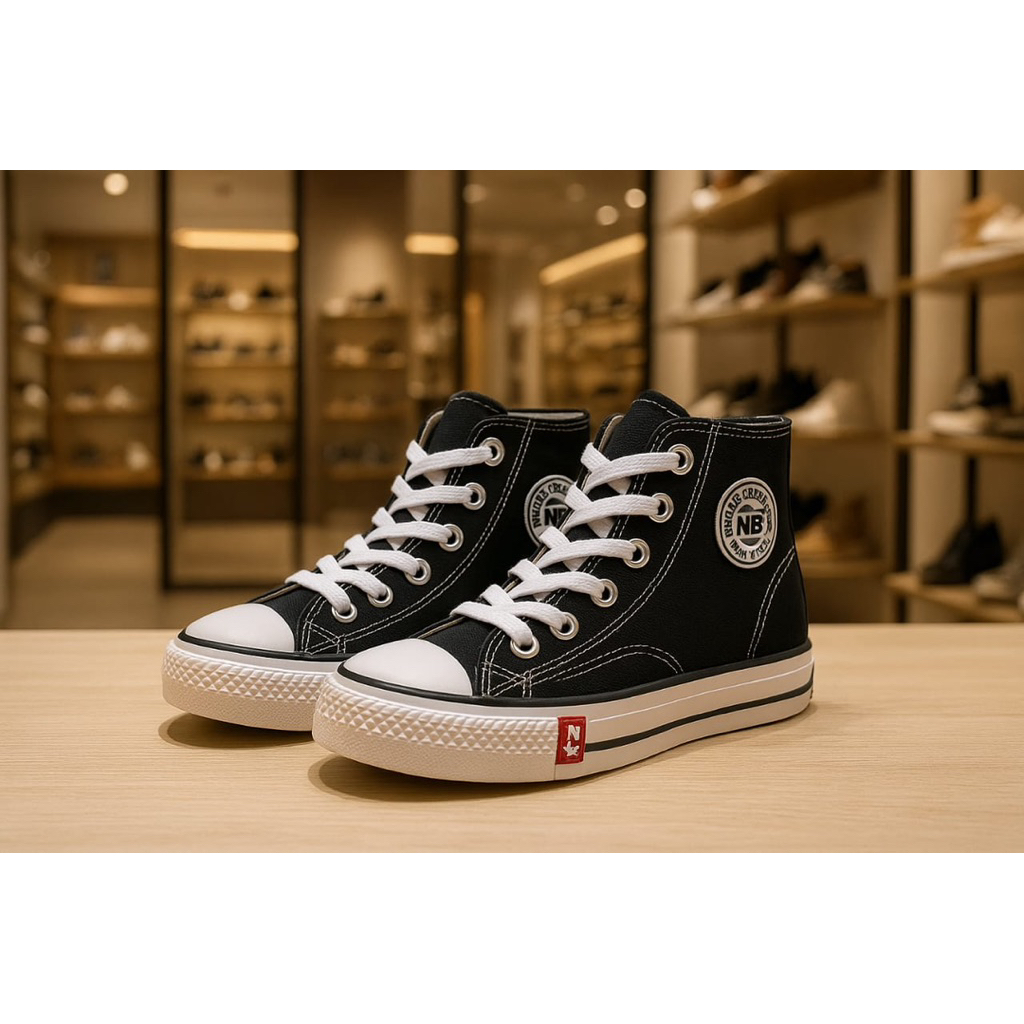 Sepatu Anak Sekolah NB ORI TK SD SMP Model Hitam Putih Terbaru 2025 Ukuran 28 sampai 43 Terlaris