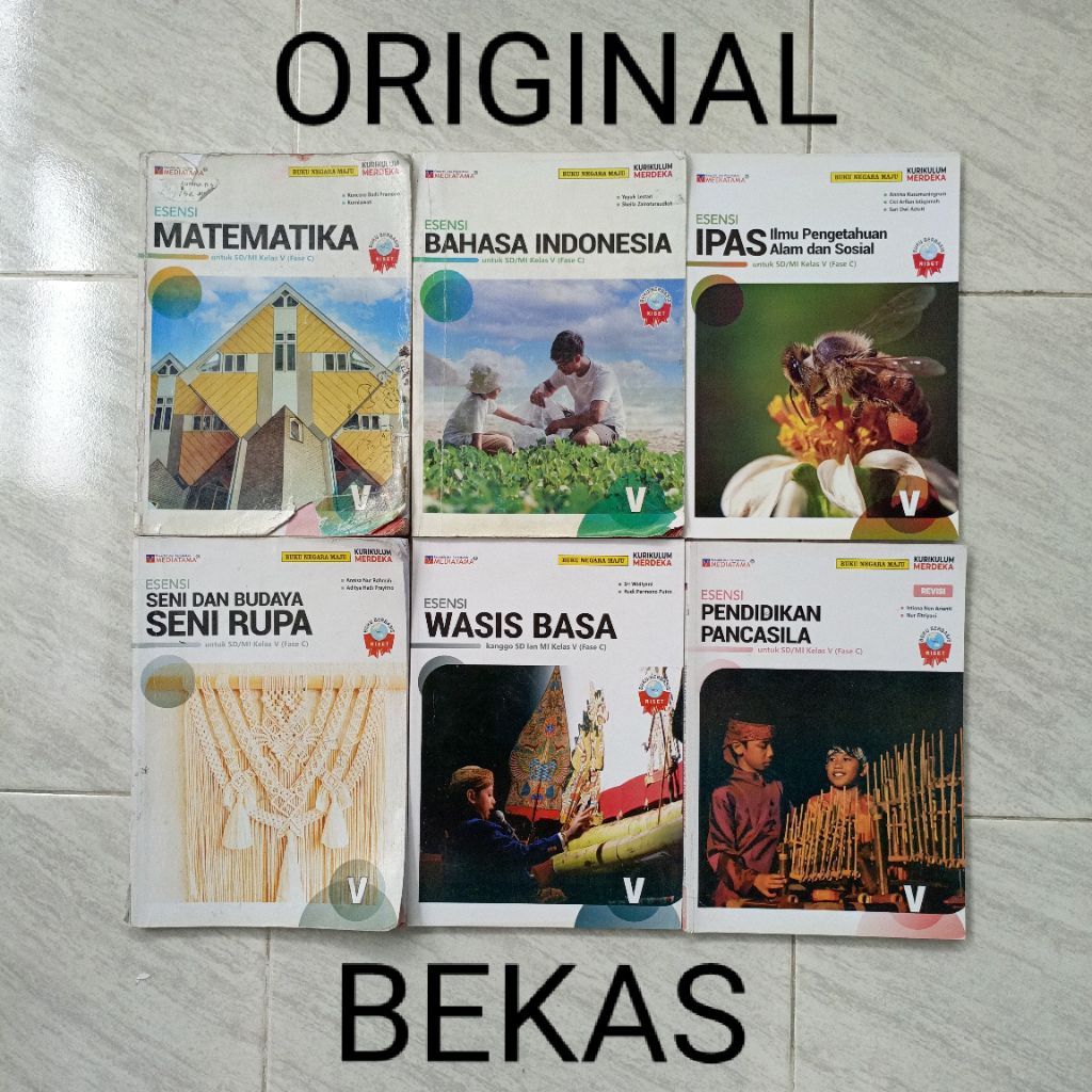 ( BUKU BEKAS ) ( ORIGINAL ) KELAS 5 V SD MI PENERBIT MEDIATAMA KURIKULUM MERDEKA MAJU FASE A - ESENS