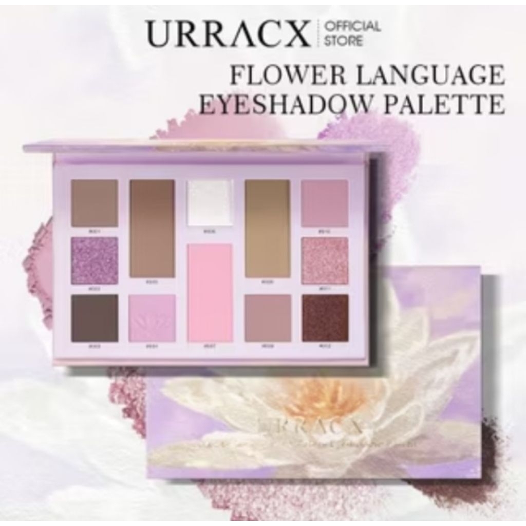 Luxury Eyeshadow Palette Blush On And Highlighter Lengkap Flowers ( Pink & 835383 )