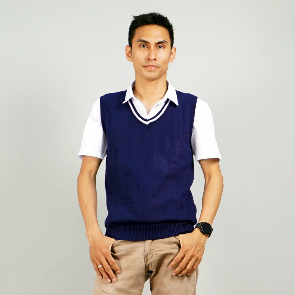 Okechuku VIJAY Knit Vest Rompi Rajut Pria Vest Rajut Pria Rompi Sekolah Vest Pria Rajut