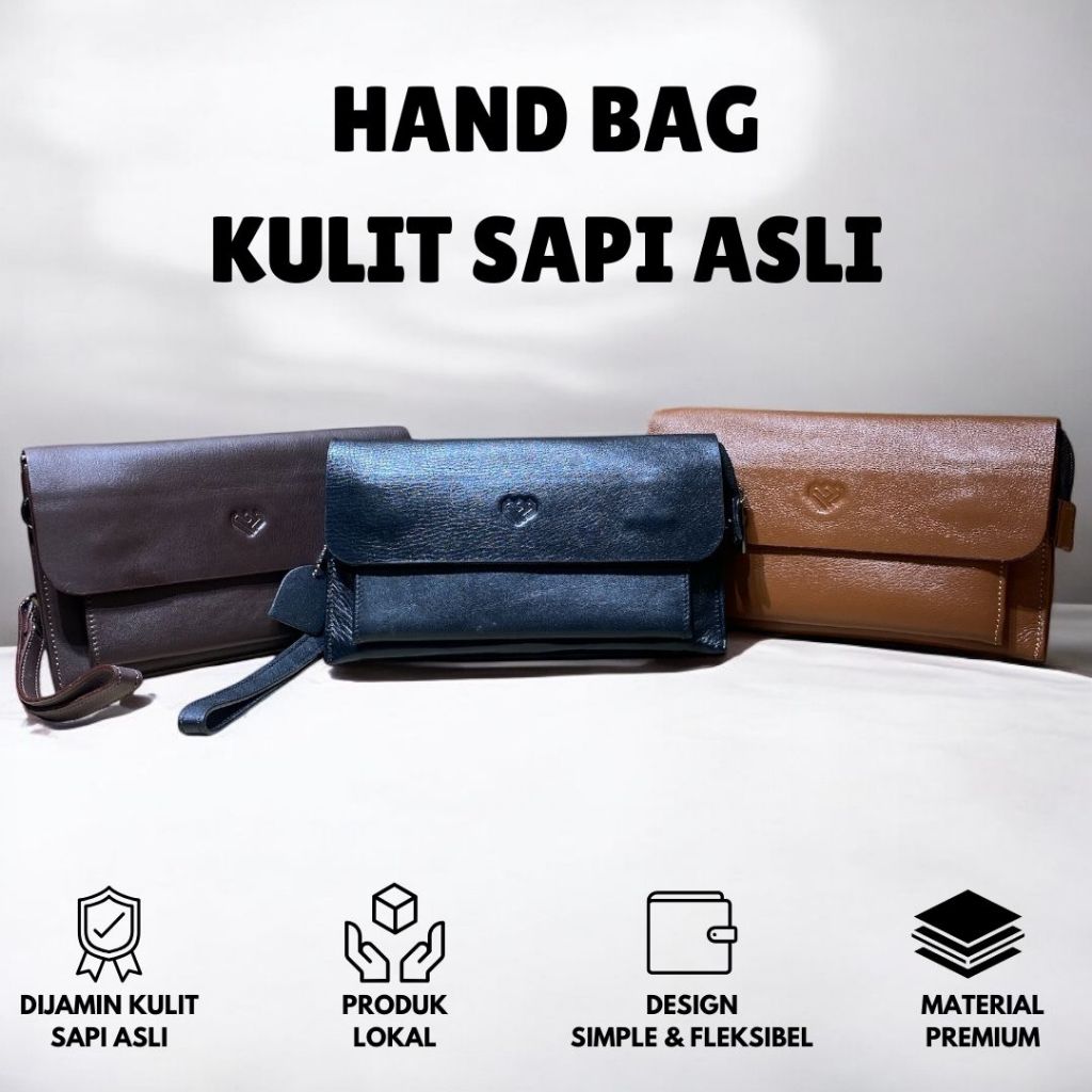 TAS TANGAN PRIA - HAND BAG PRIA - TAS TANGAN PRIA KULIT ASLI - HAND BAG PRIA KULIT ASLI - BY PHANTOM