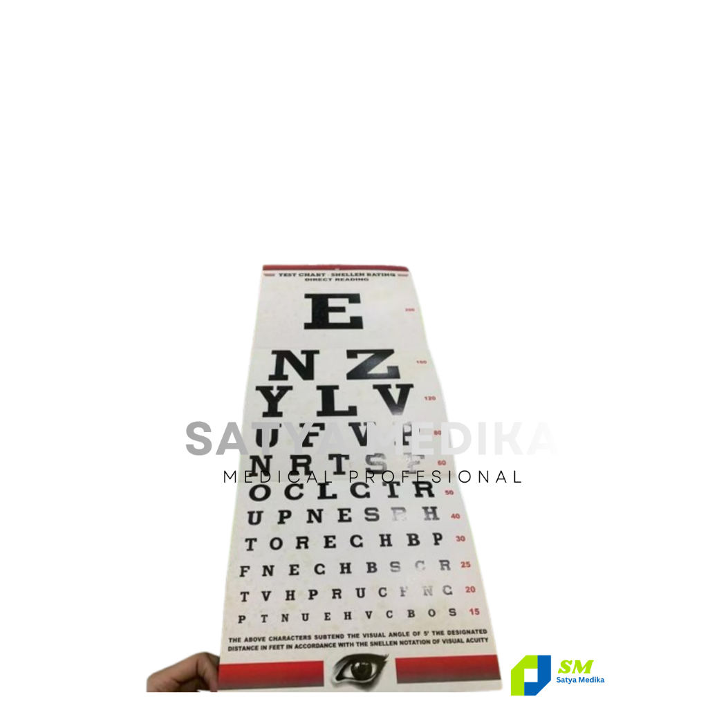 Snellen Chart Promo Tes Mata Rabun Jauh Kertas