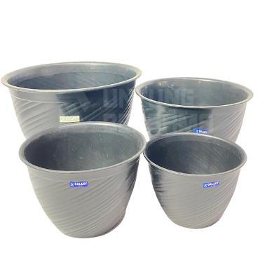 POT TULIP GALAXY PLASTIK HITAM GANTUNG 17/20/25/30 CM