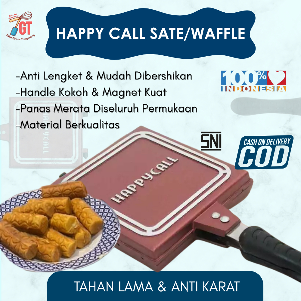CETAKAN SATE ATAU WAFFLE DOUBLE PAN HC LOYANG WAFFLE