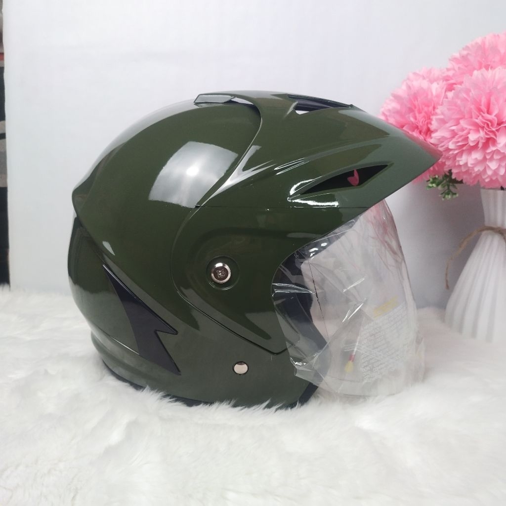 Helm JP5 army glosy / Helm murah berkualitas / Helm JP5 helm murah