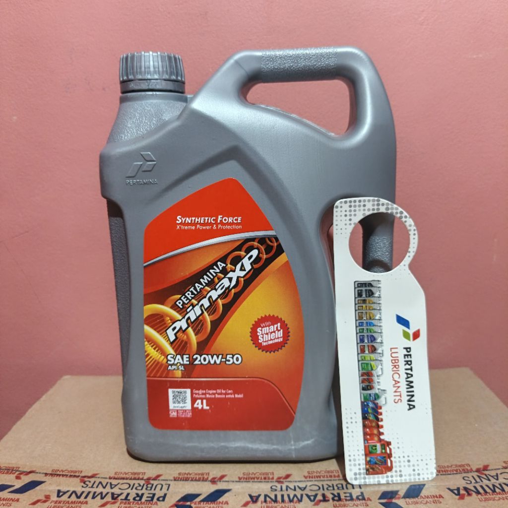 OLI MESIN PRIMA XP 4 LITER SAE 20W-50 OLI PELUMAS MESIN MOBIL BENSIN AVANZA XENIA CALYA SIGRA AGYA