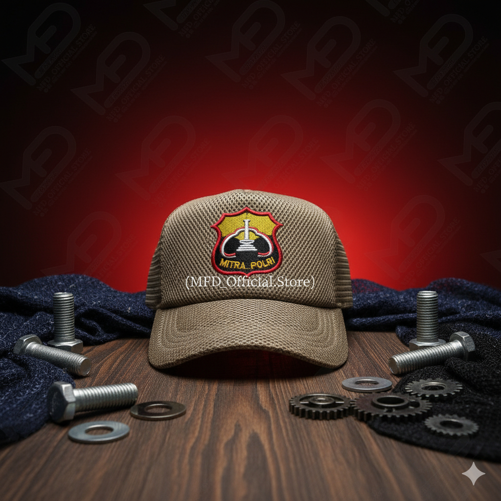 MFD topi SENKOM MITRA POLRI topi Jaring lapangan Pria Wanita