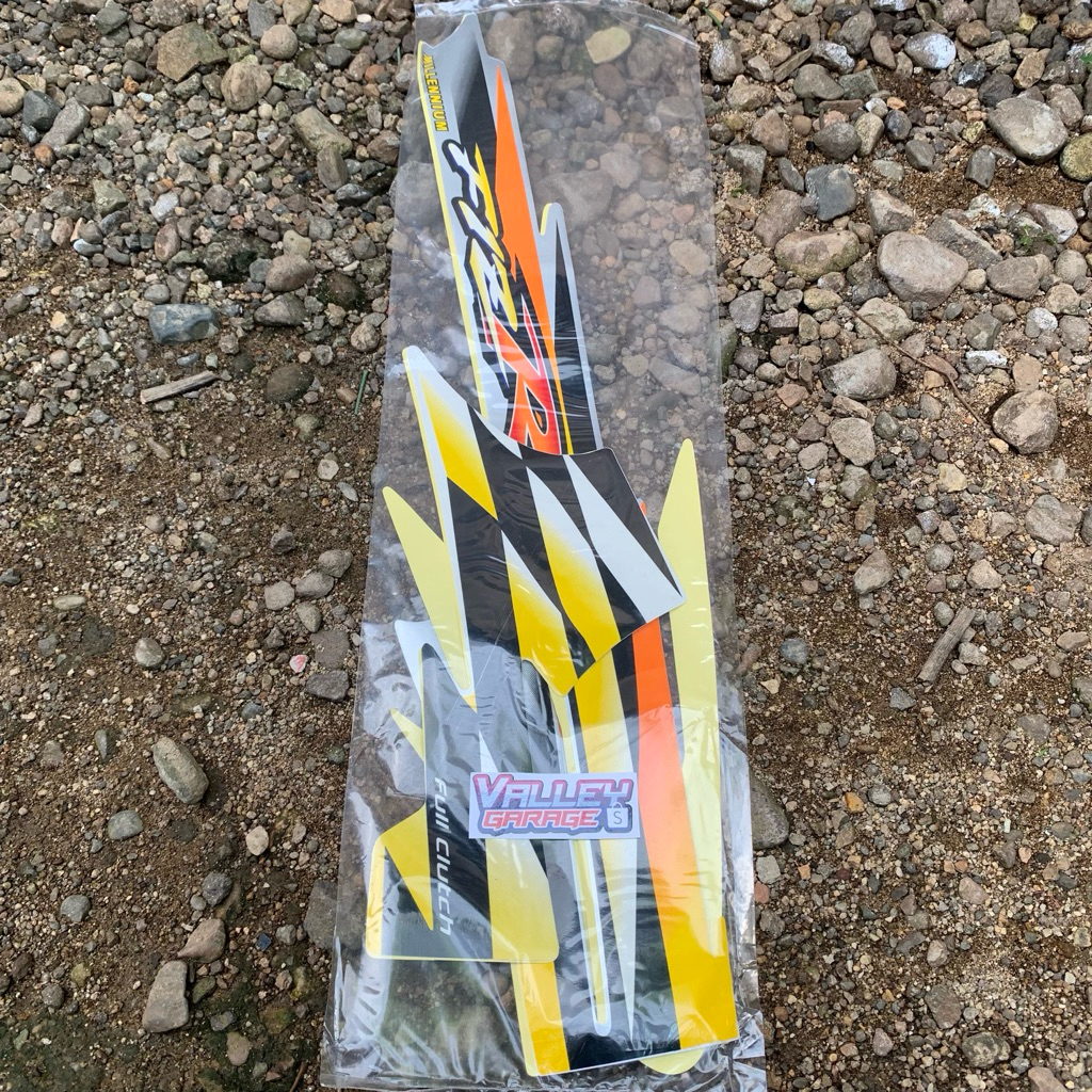 Striping sticker Yamaha F1zr f1zr Milenium tahun 2000 kuning