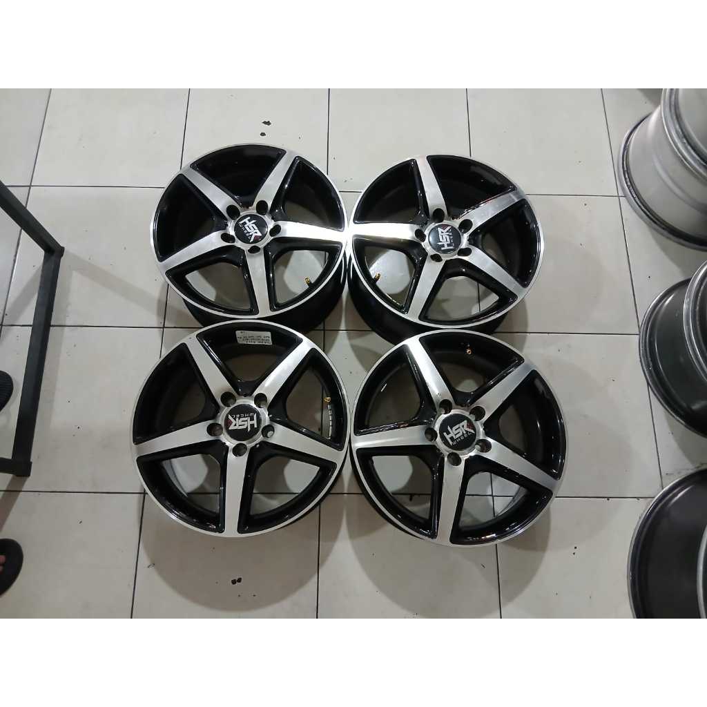 VELG MOBIL RACING HSR REA RING 16 LEBAR 7 LUBANG BAUT PCD 5X114 PELEK