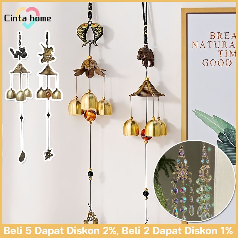 Chimes Luar Ruang Lonceng Angin Halaman Copper Antique Windchime Wall Hanging Home Decor Decoration 