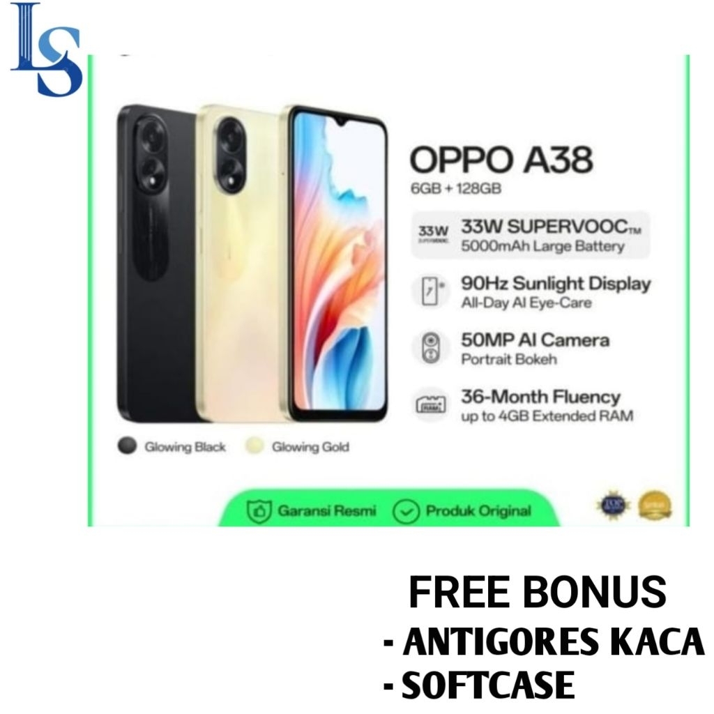 HP OPPO A38 RAM 6 GB ROM 128 GB [Oppo A38 6/128 GB] Garansi resmi