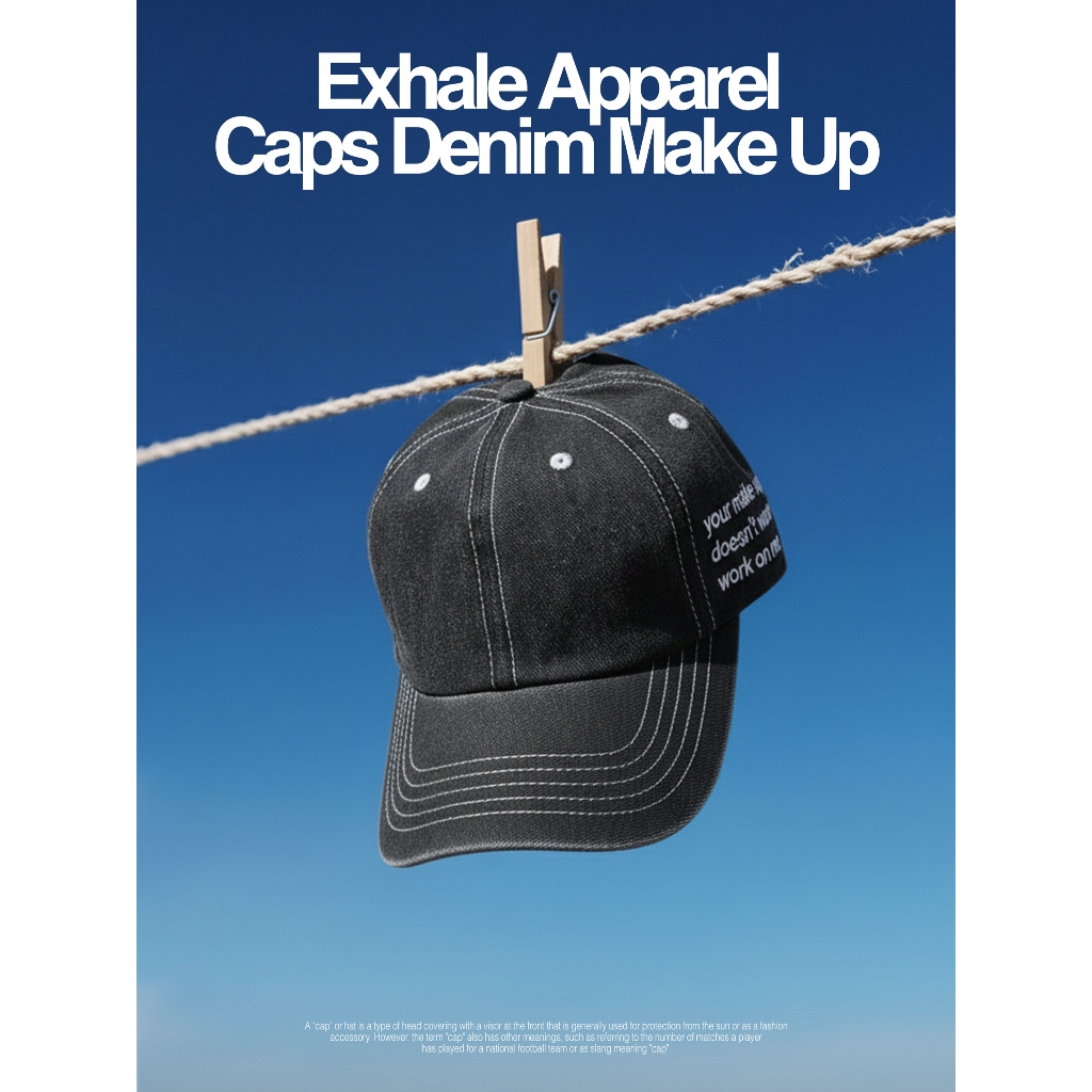 Exhale Caps Topi Denim Make Up
