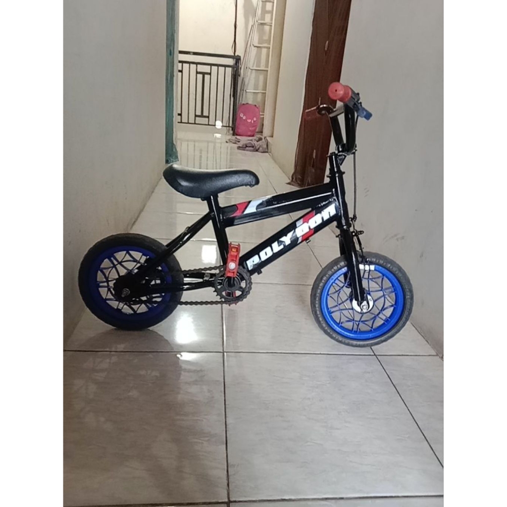 SEPEDA BEKAS UK 12" POLYGON COWOK TERMURAH / SEPEDA ANAK SECOND UKURAN 12 INCH REPAINT (CAT ULANG) D