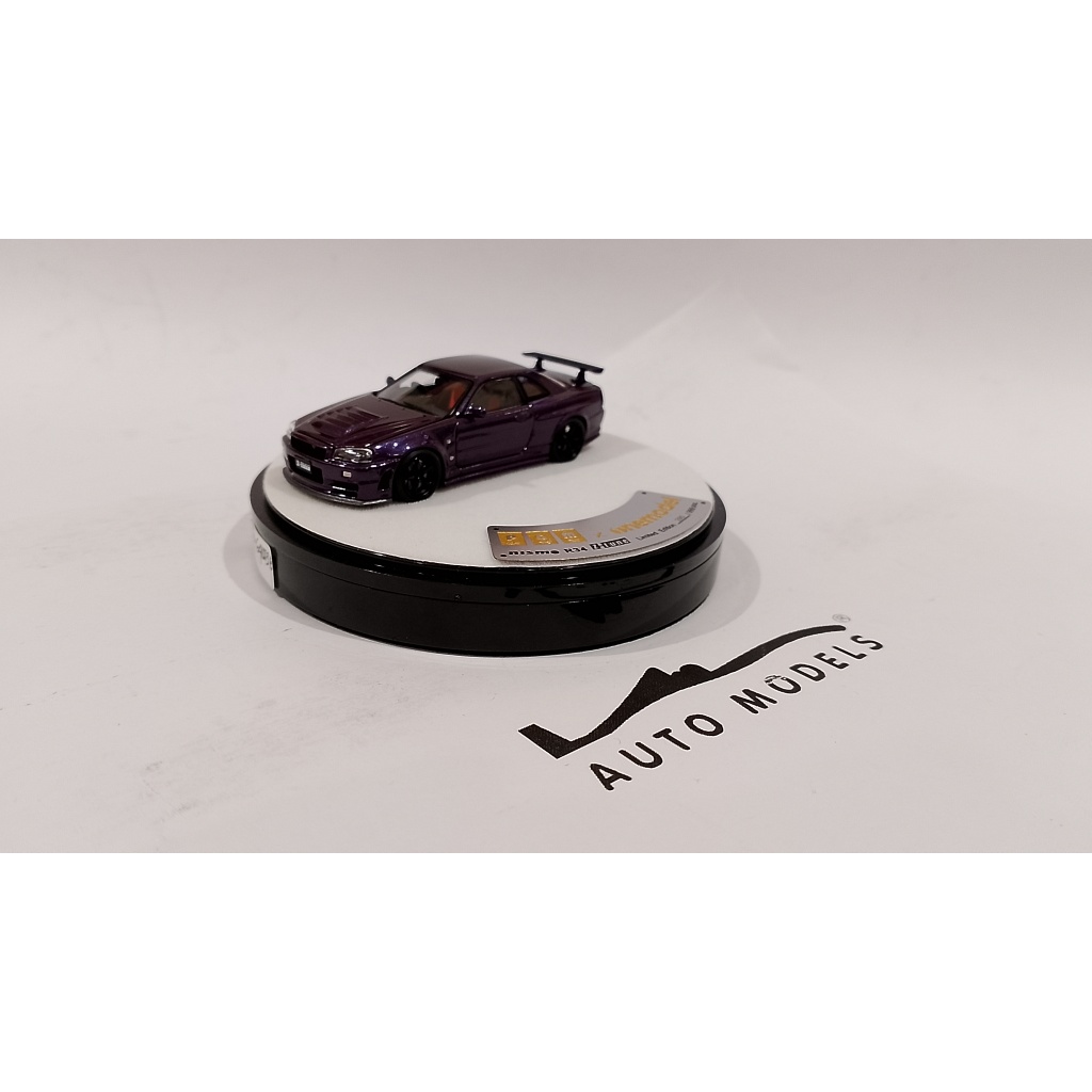 1/64 PGM Nissan R34 Z-Tune Midnight Purple (Luxury Round Stand)