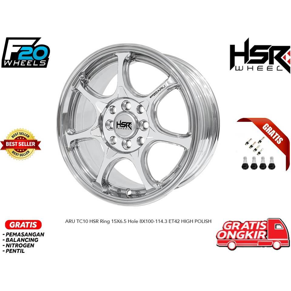 VELG KEREN HSR WHEEL ARU RING 15 COCOK UNTUK BRIO AGYA AYLA DLL