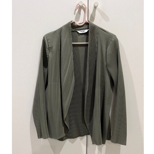 DUMA OFFICIAL Pleats Cardigan Pleated Outer Pleat Outerwear kardigan panjang wanita claude sissae av