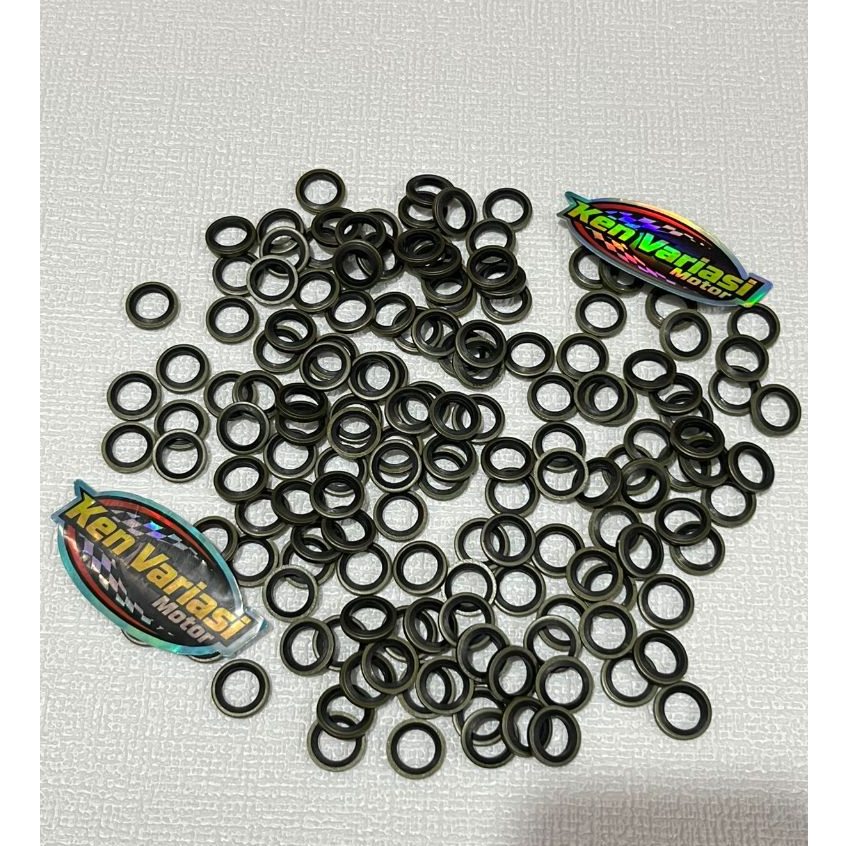 ring banjo selang rem seal karet anti bocor ( harga sepasang untuk 1 baut ) - KEN VARIASI MOTOR