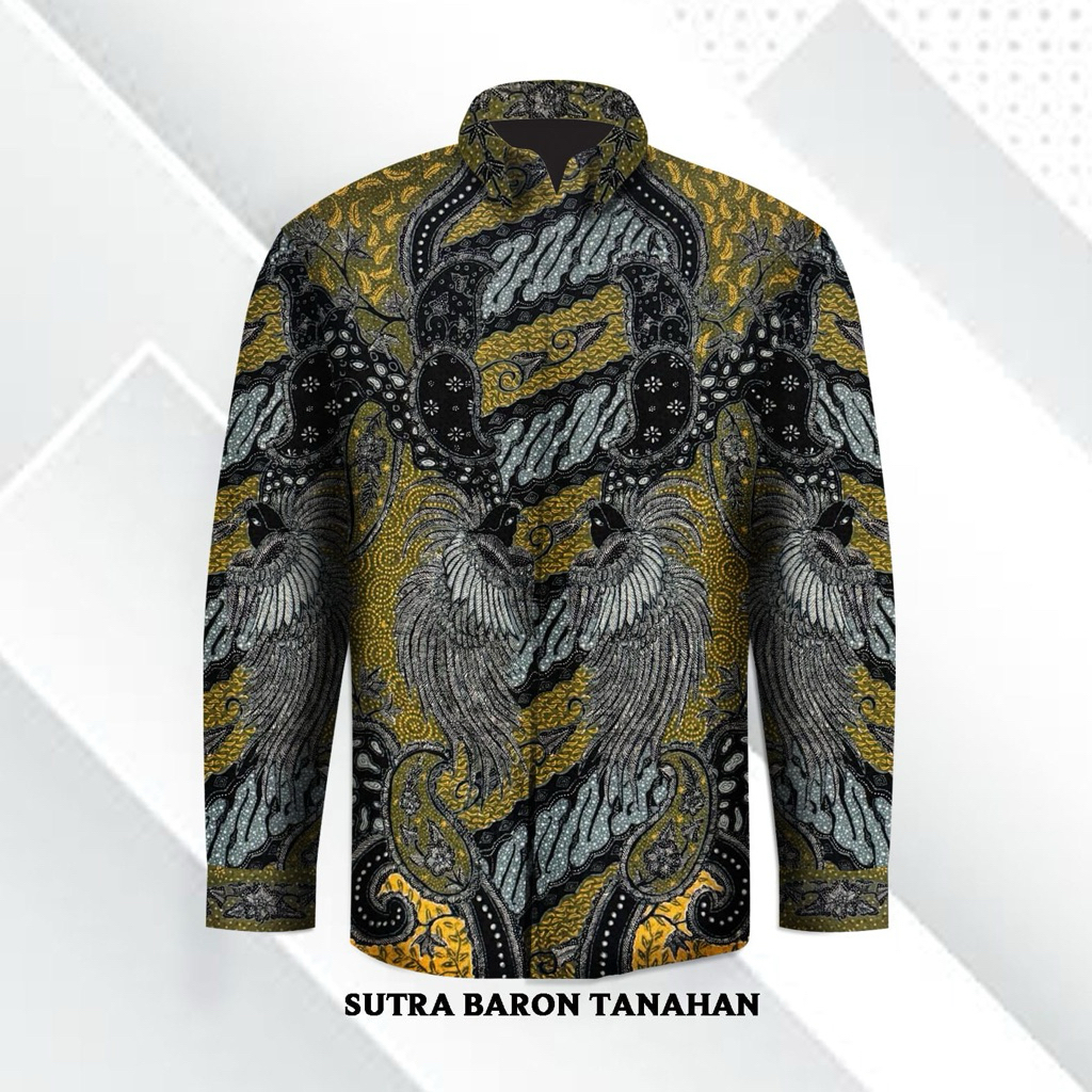 Kain batik tulis sutra tanahan kemeja pria