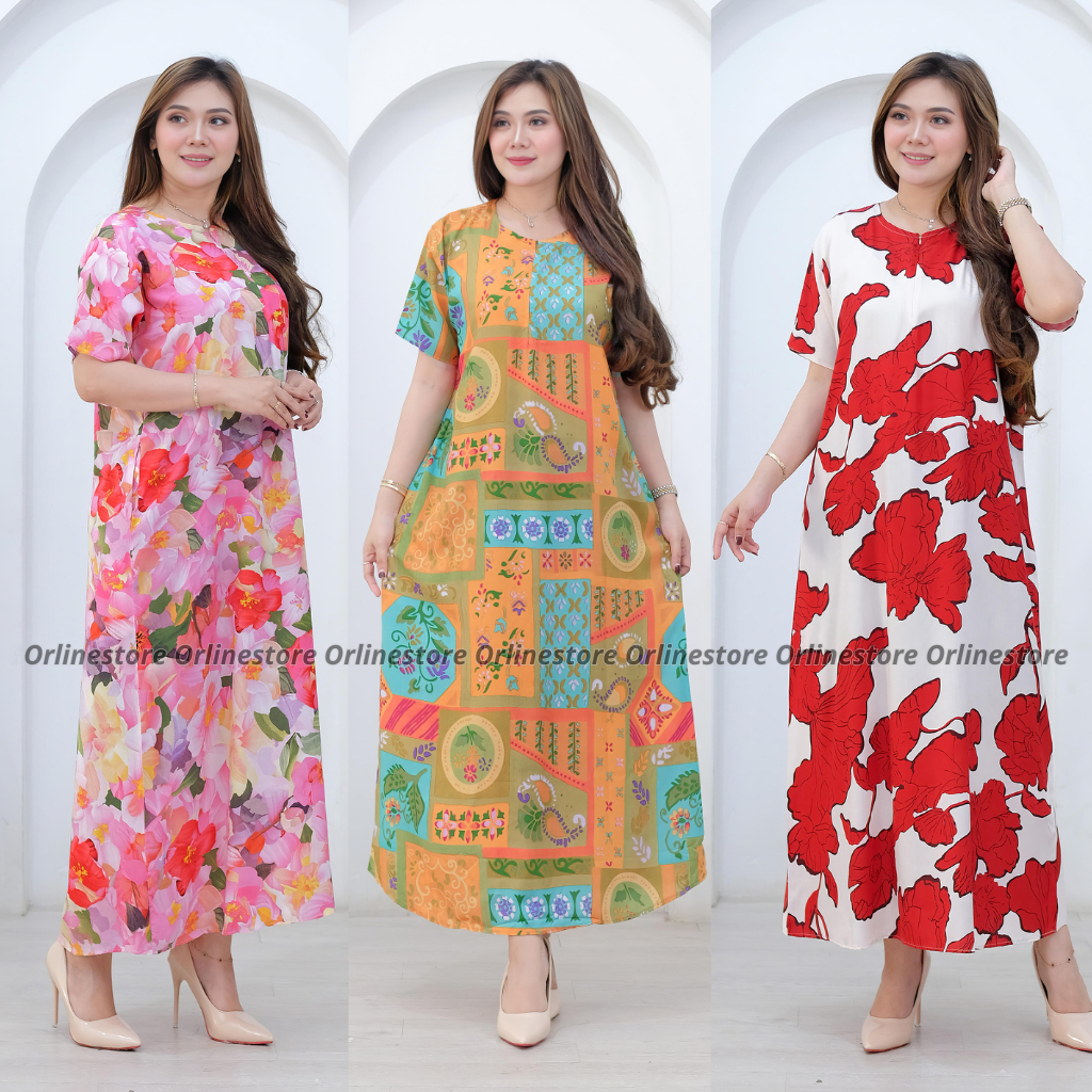 Daster Panjang Lengan Pendek Daster Lengan Pendek Bawah Panjang Busui Friendly