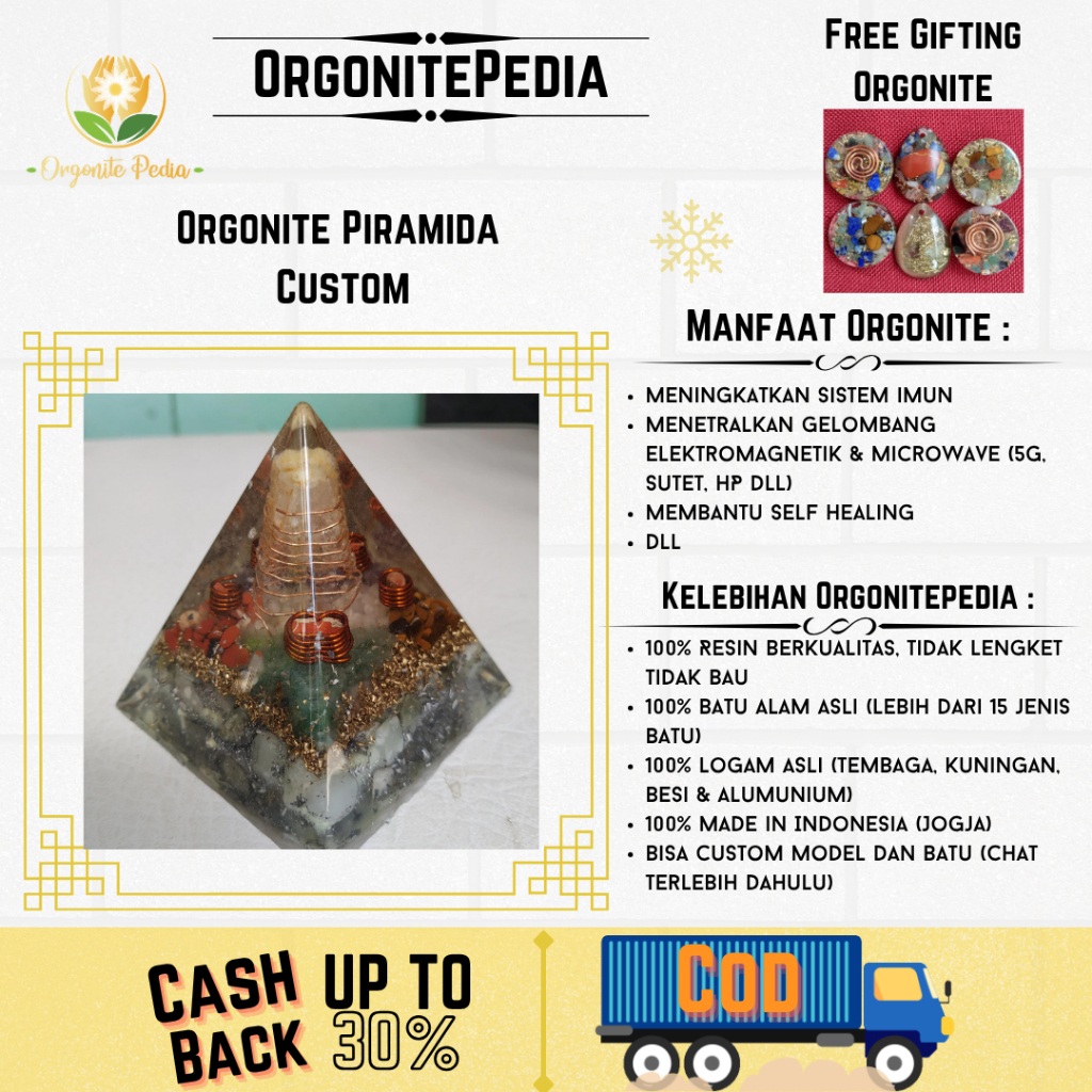 Orgonite Piramida Custom Anti Radiasi Orgonitepedia